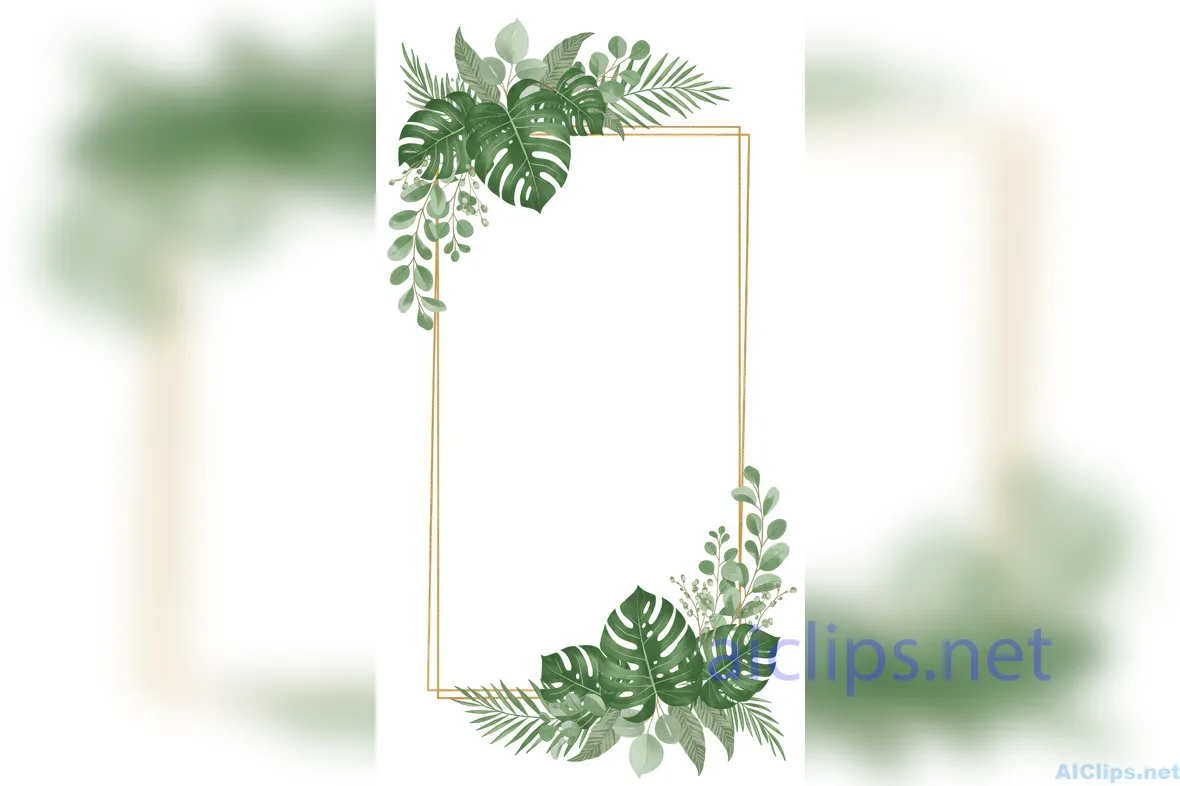 Elegant Greenery Frame for Creative Designs