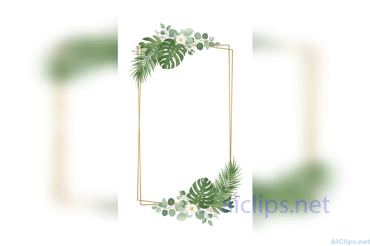 Elegant Tropical Frame for Professional Use