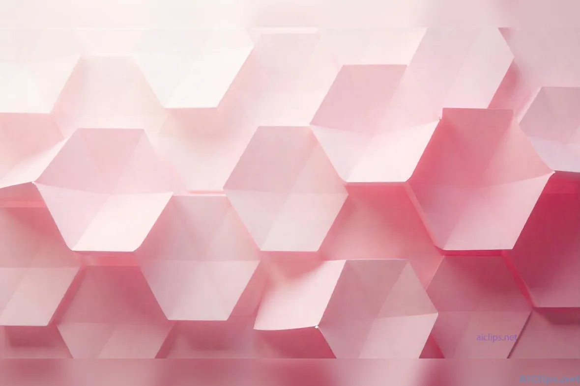 Elegant Pink Hexagonal Paper Design for Modern Spaces