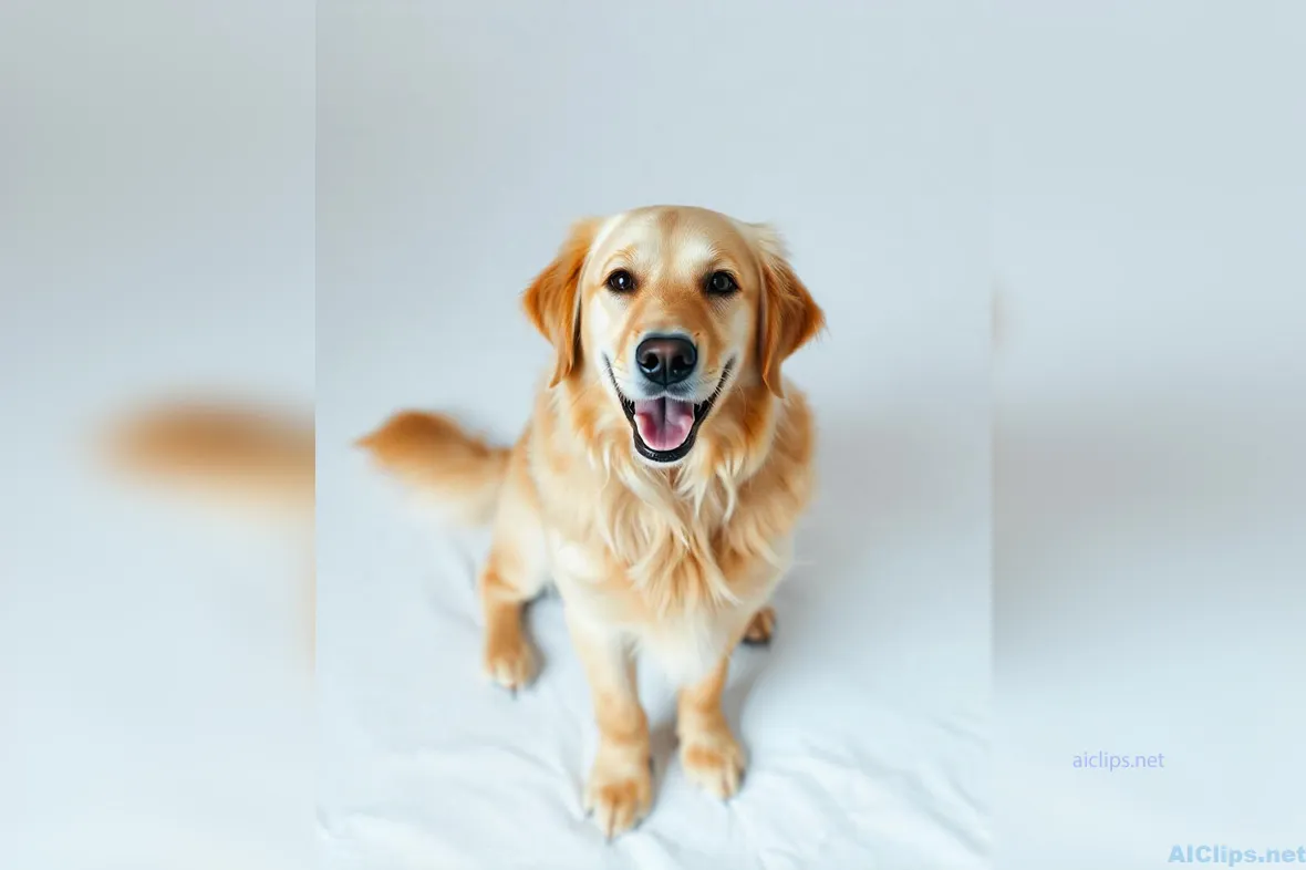 Happy Golden Retriever Portrait for Pet Marketing