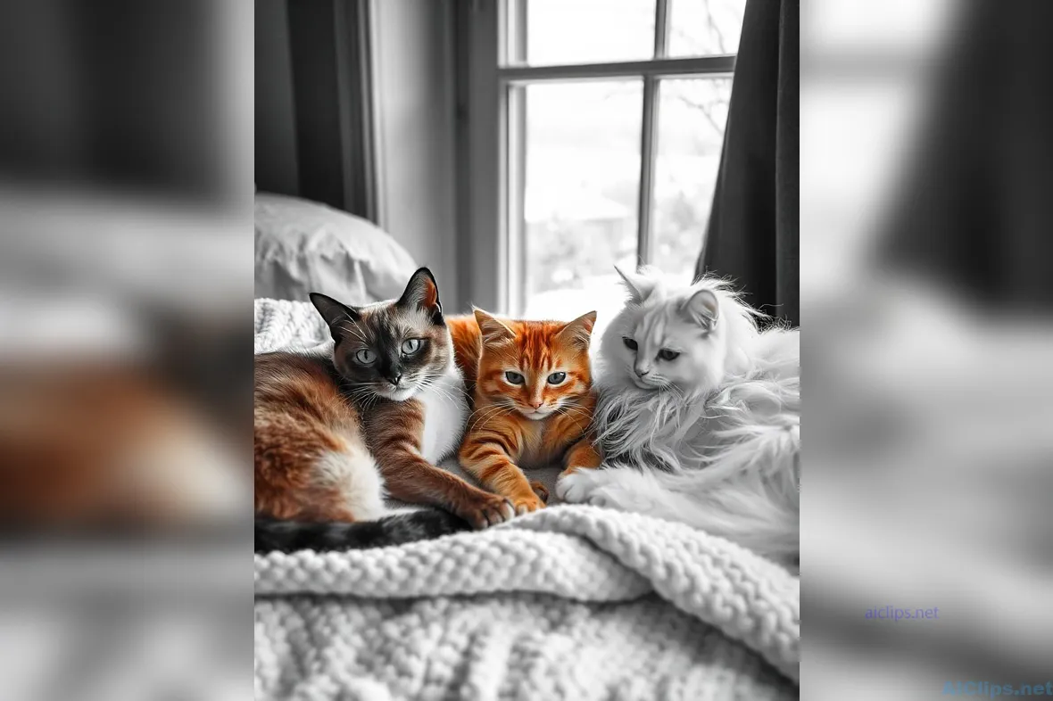 Charming Cats: A Stunning Cat Portrait in Soft Focus