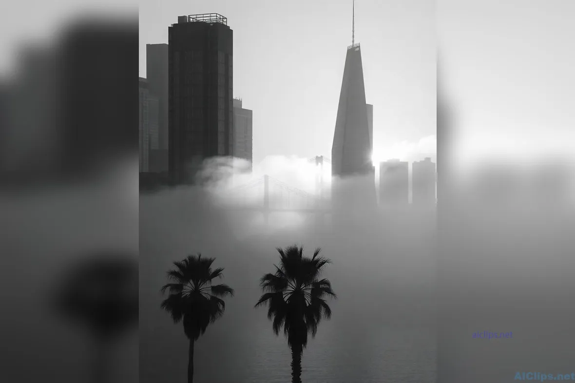 Stunning Modern Cityscape in Black and White