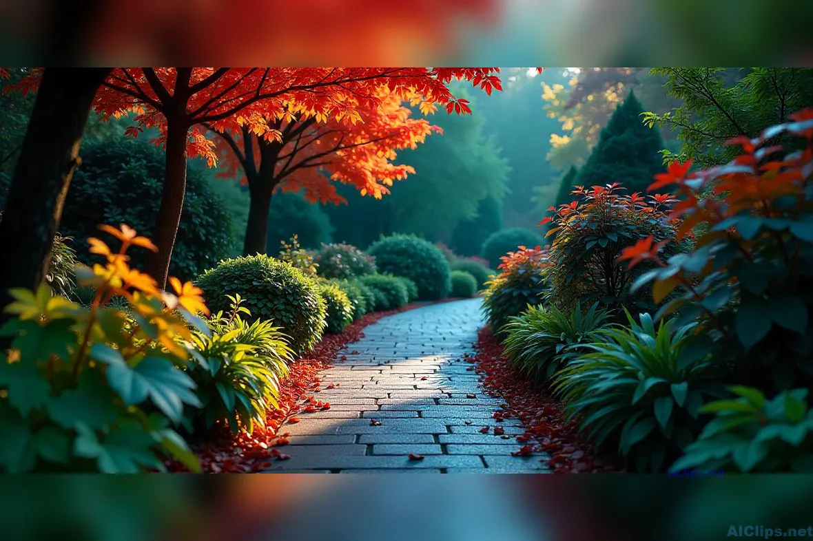 Serene Pathway in Autumn Landscape