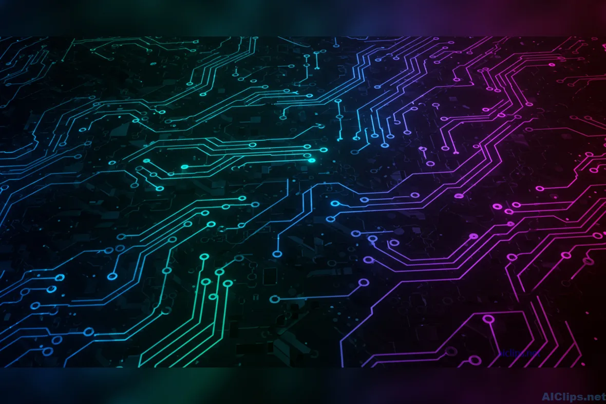 Futuristic Circuit Board Design for Technology Insights