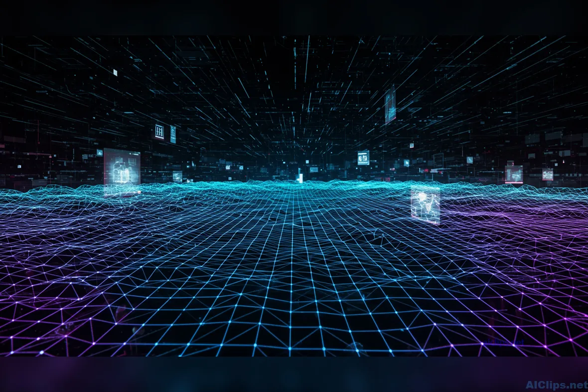 Futuristic Digital Landscape for Tech & Business Use