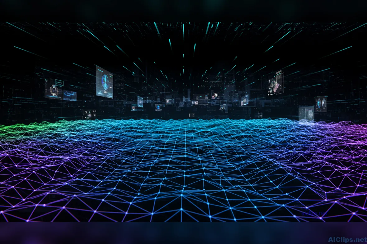 Futuristic Digital Landscape for Tech Innovation