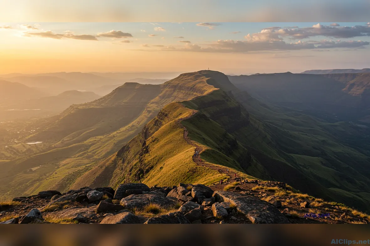 Breathtaking Mountain Landscape at Sunset