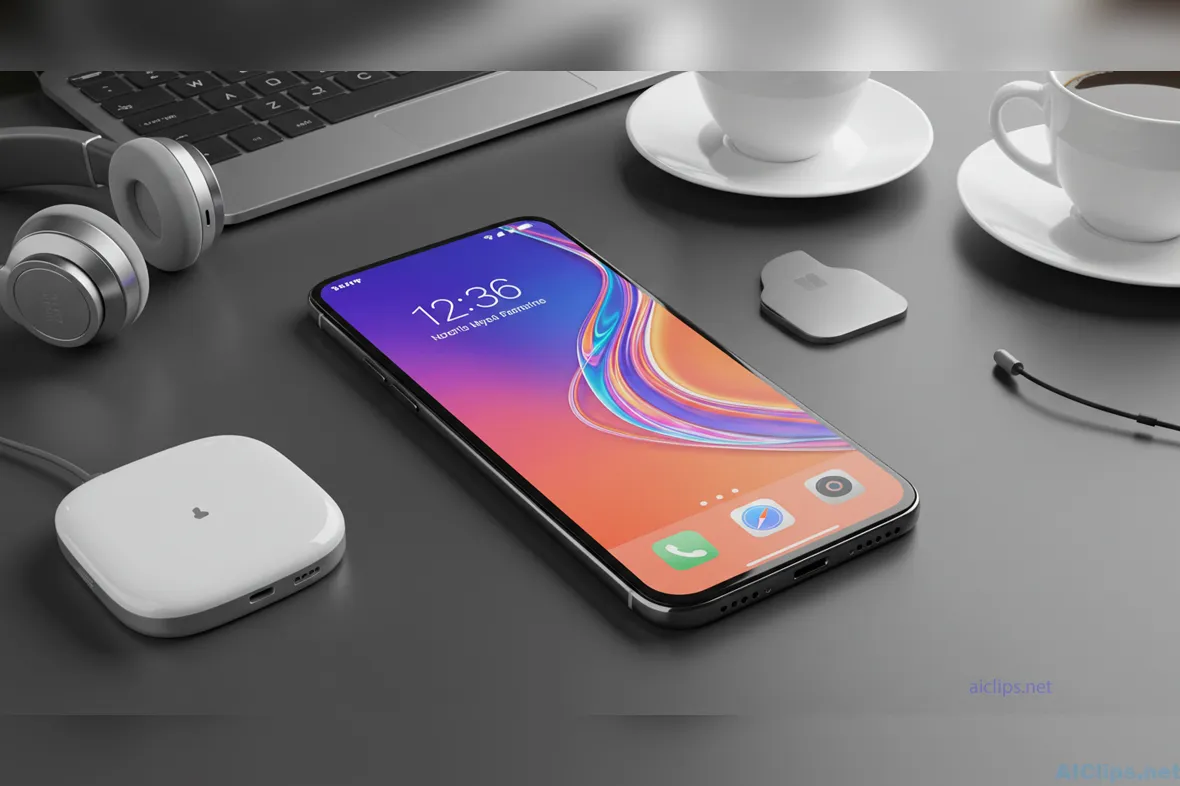 Modern Smart Gadget Setup with Mobile and Accessories