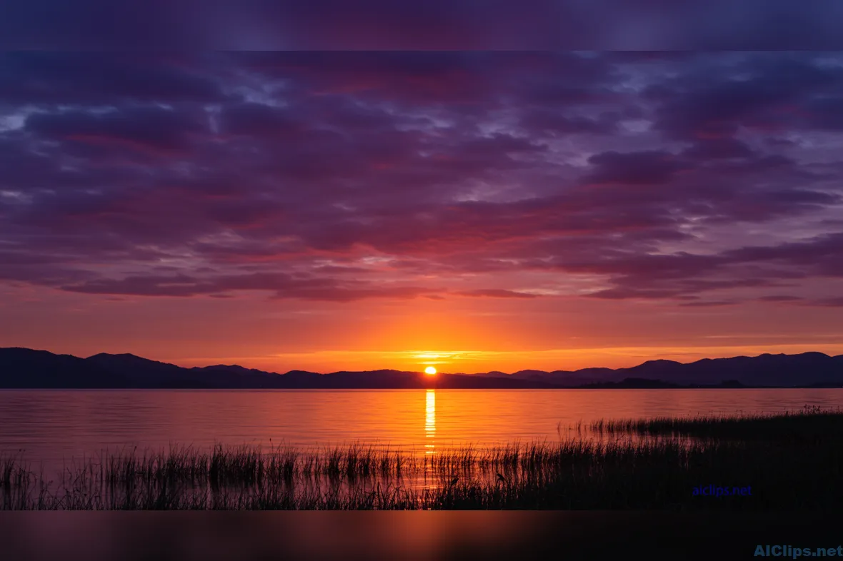 Stunning Sunset Over Calm Waters - Scenic Background