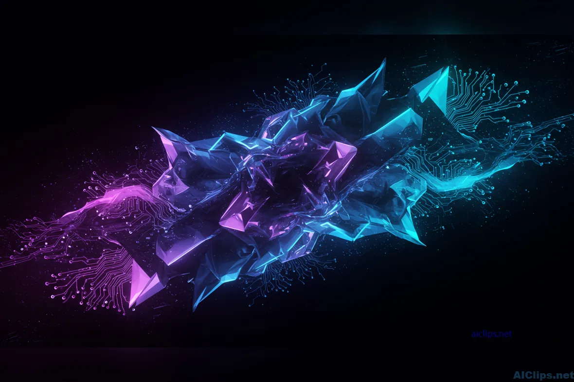 Futuristic Digital Art with Dynamic Lighting Effects