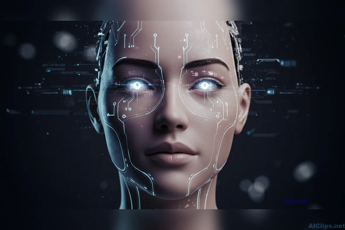Futuristic AI Avatar with Cybernetic Enhancements