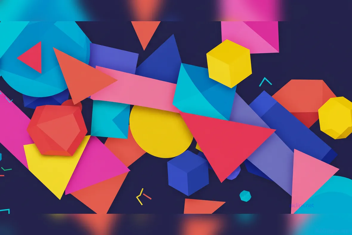 Vibrant Geometric Shapes for Modern Design Projects