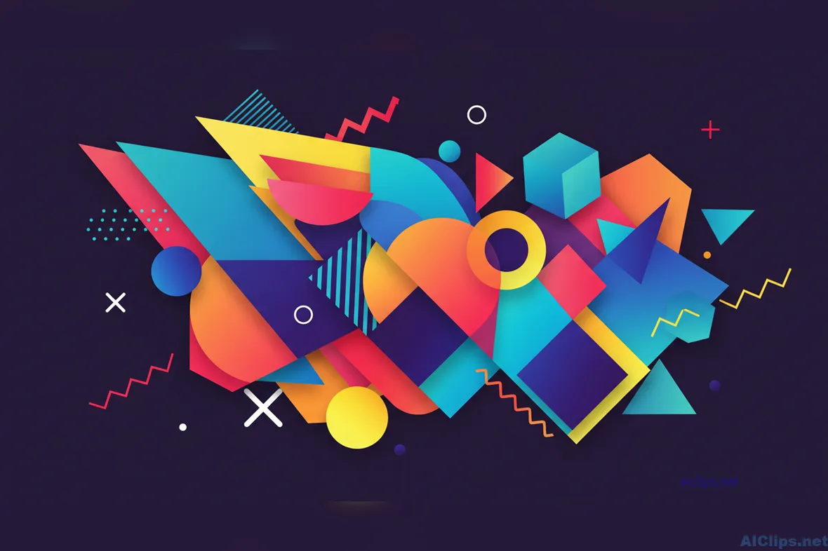 Vibrant Abstract Geometric Design for Diverse Applications
