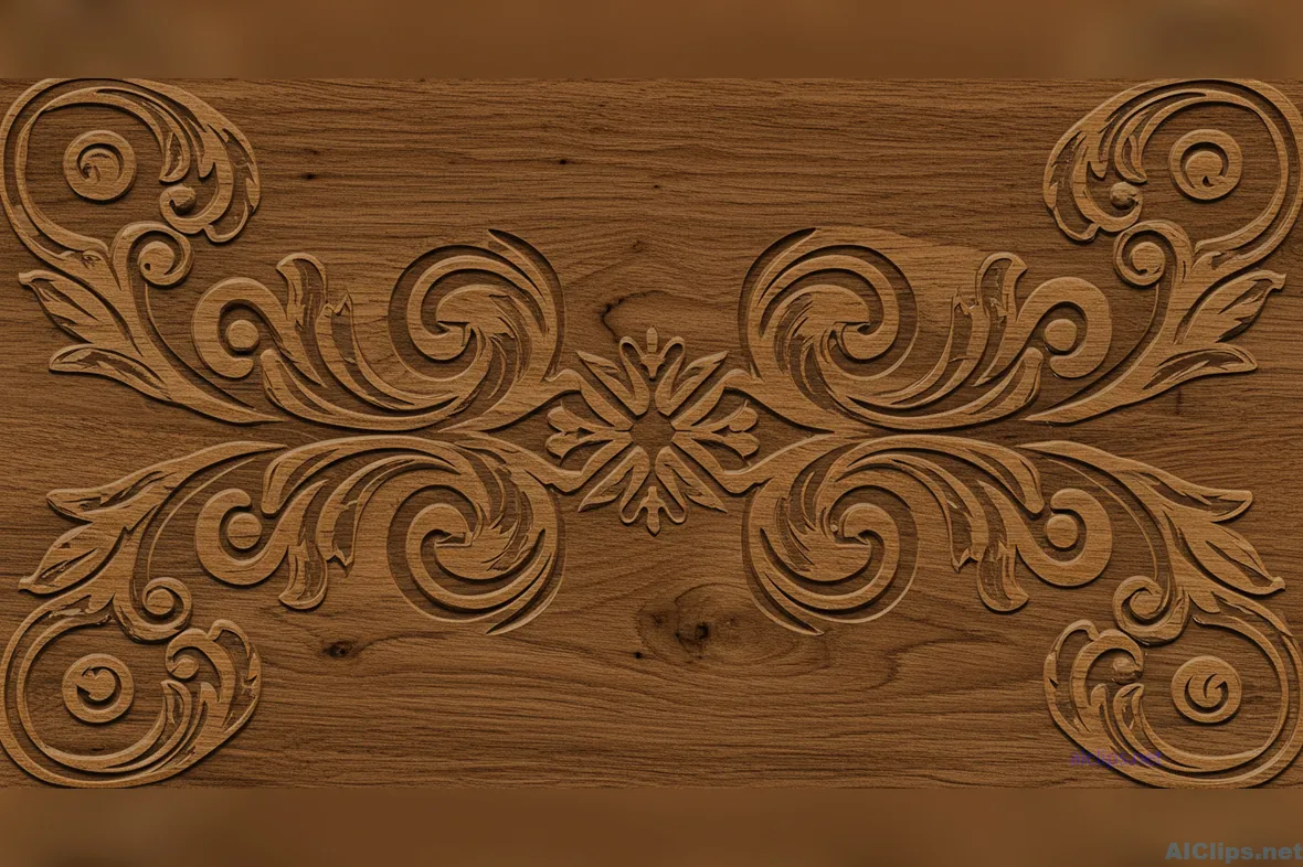 Elegant Wood Carving Design for Professional Decor