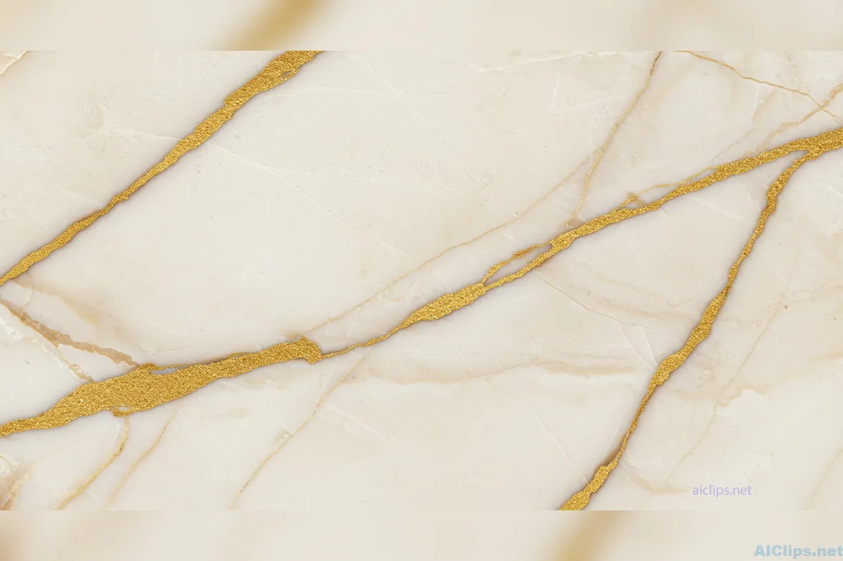 Elegant Marble Texture with Golden Veins Background