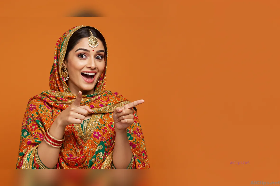 Vibrant Cultural Portrait in Traditional Attire