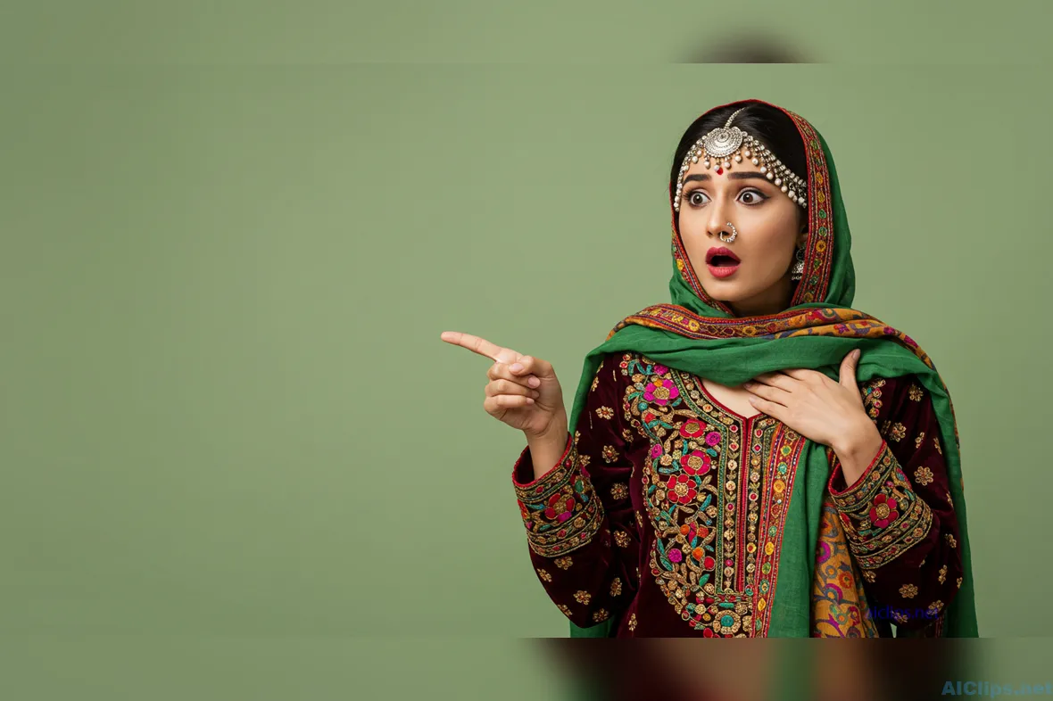 Expressive Woman in Traditional Attire - Cultural Portrait
