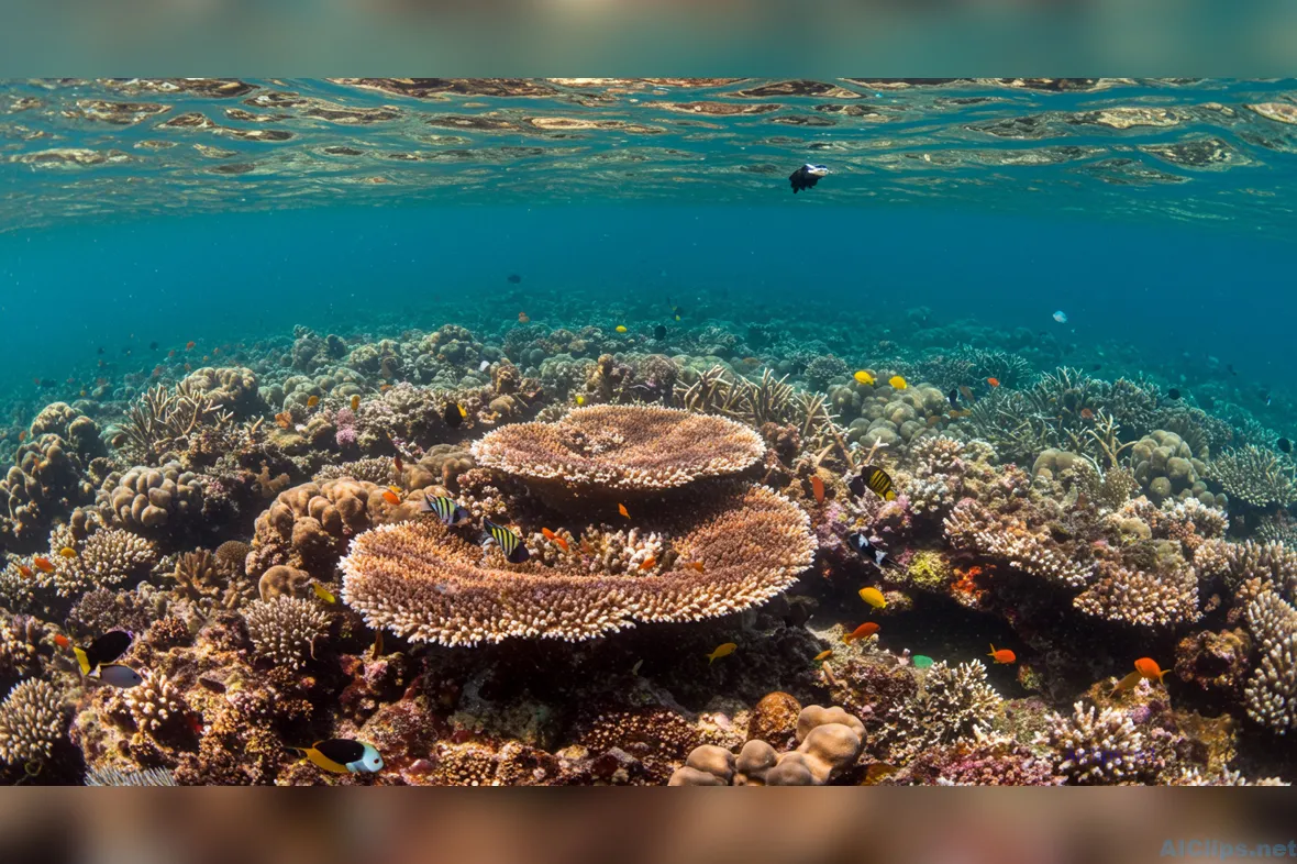 Vibrant Coral Reef Underwater Scene for Commercial Use