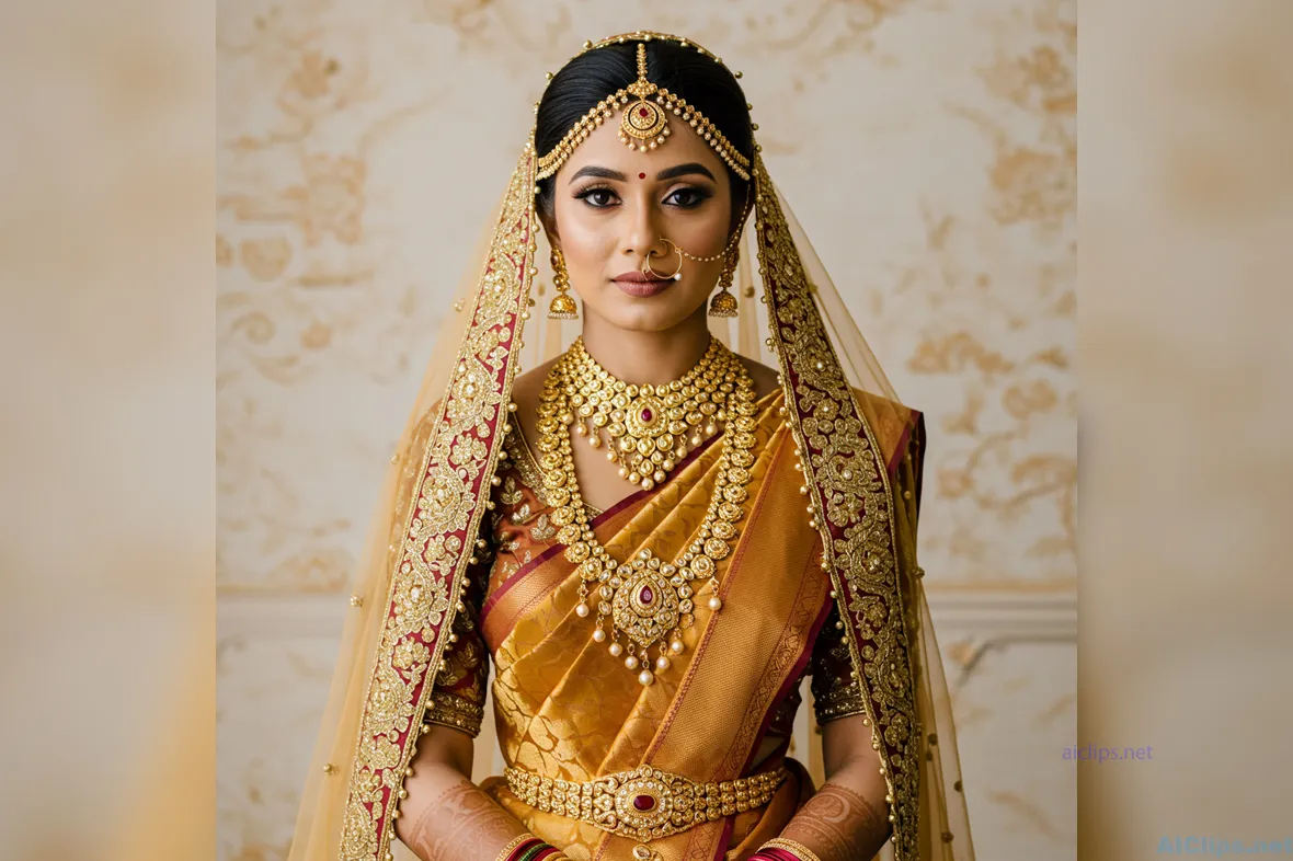 Beautiful Indian Bride in Traditional Attire