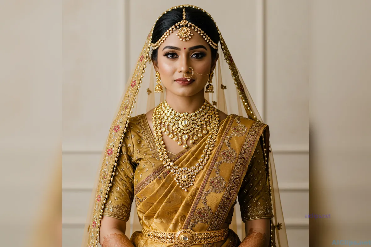 Elegant Traditional Indian Bridal Portrait