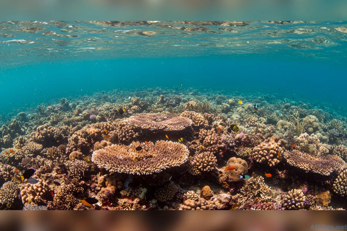 Vibrant Underwater Coral Reef Landscape