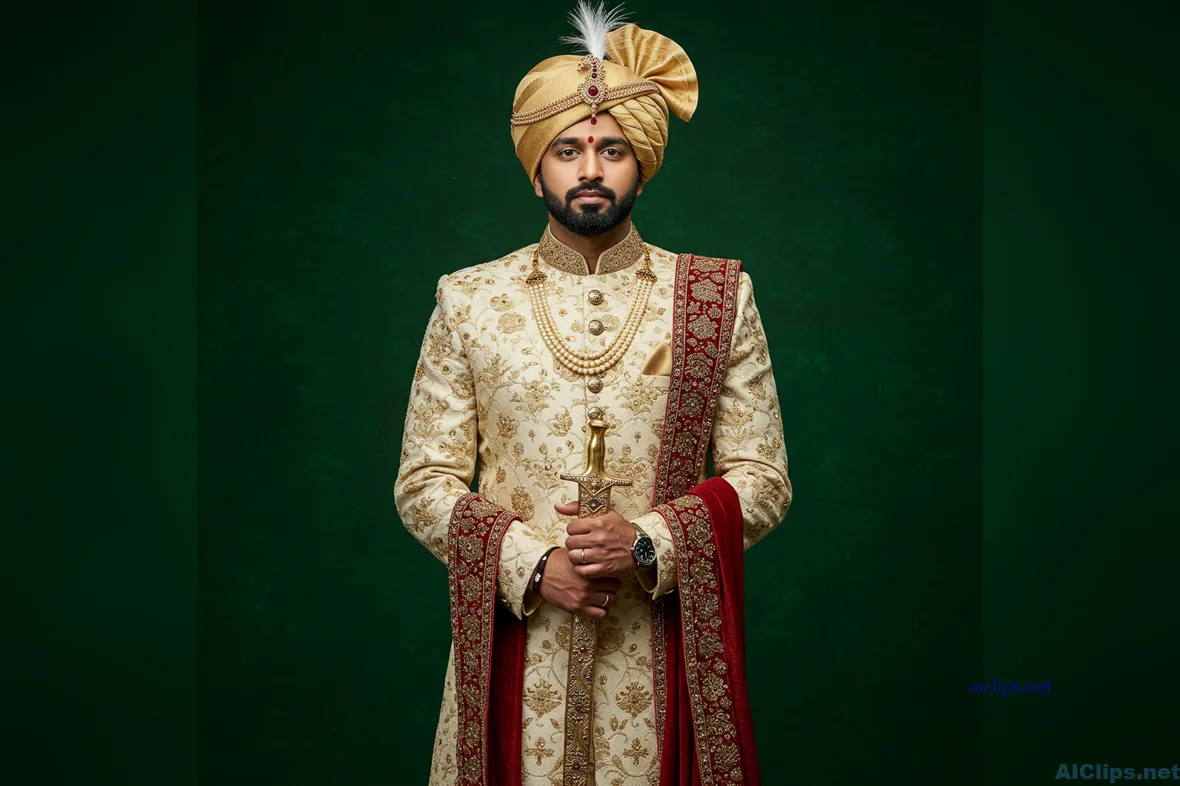 Traditional Royal Attire Portrait for Events & Marketing