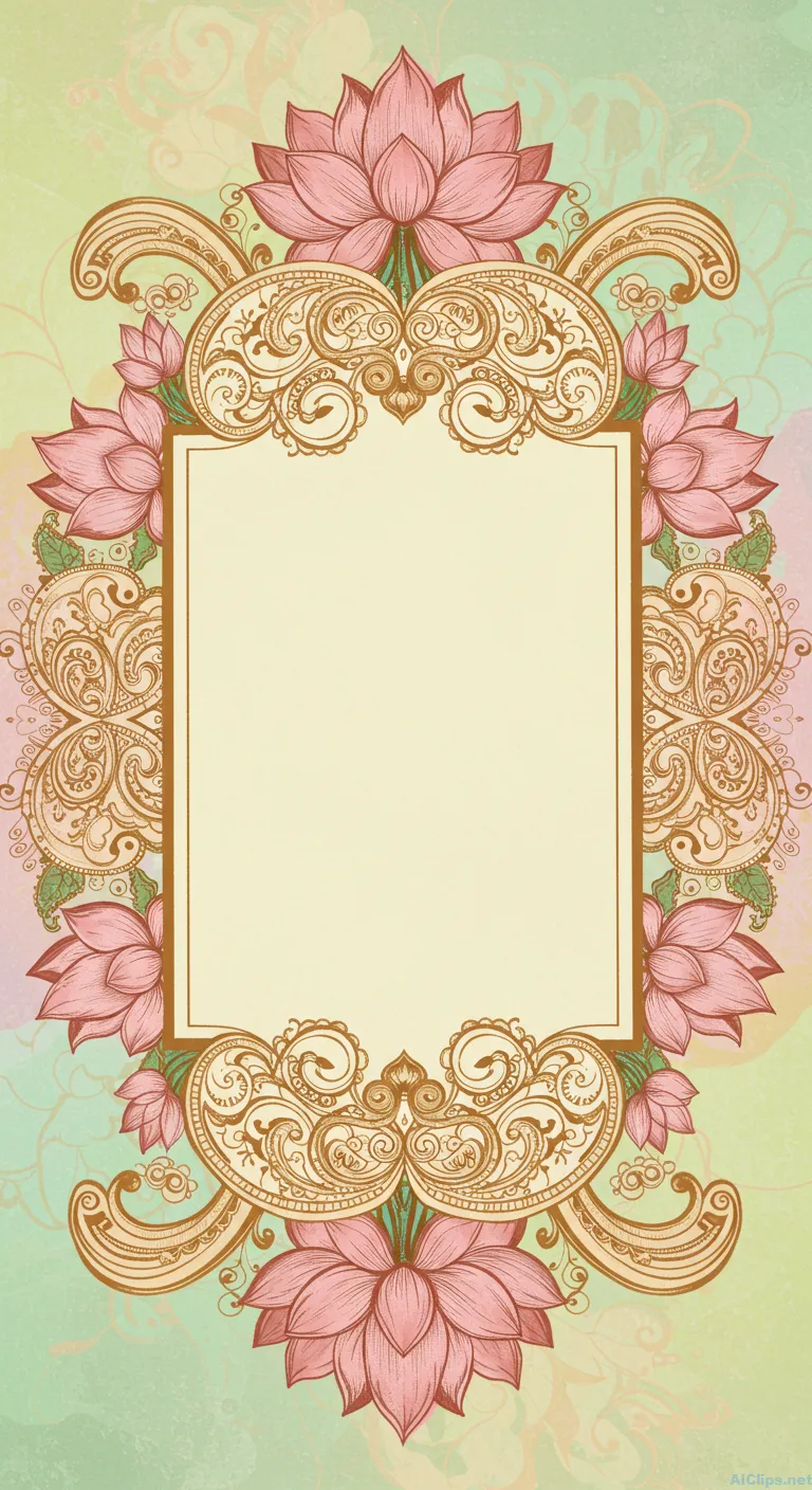Elegant Floral Decorative Template for Invitations
