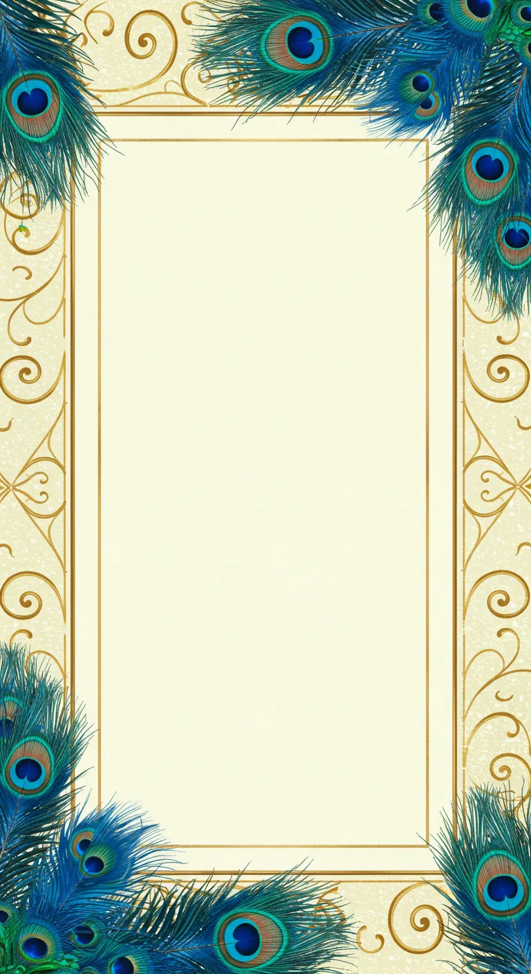 Elegant Peacock-Themed Invitation Template
