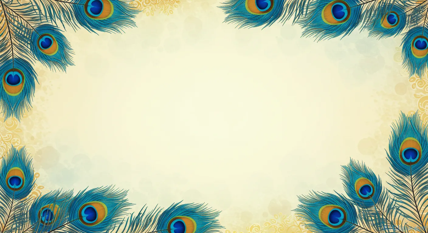 Elegant Peacock Feather Background Design for Commercial Use