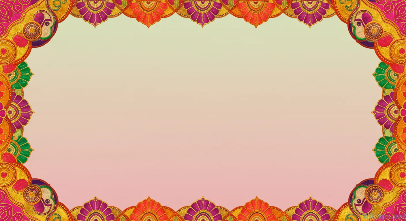 Vibrant Decorative Border Design for Celebrations