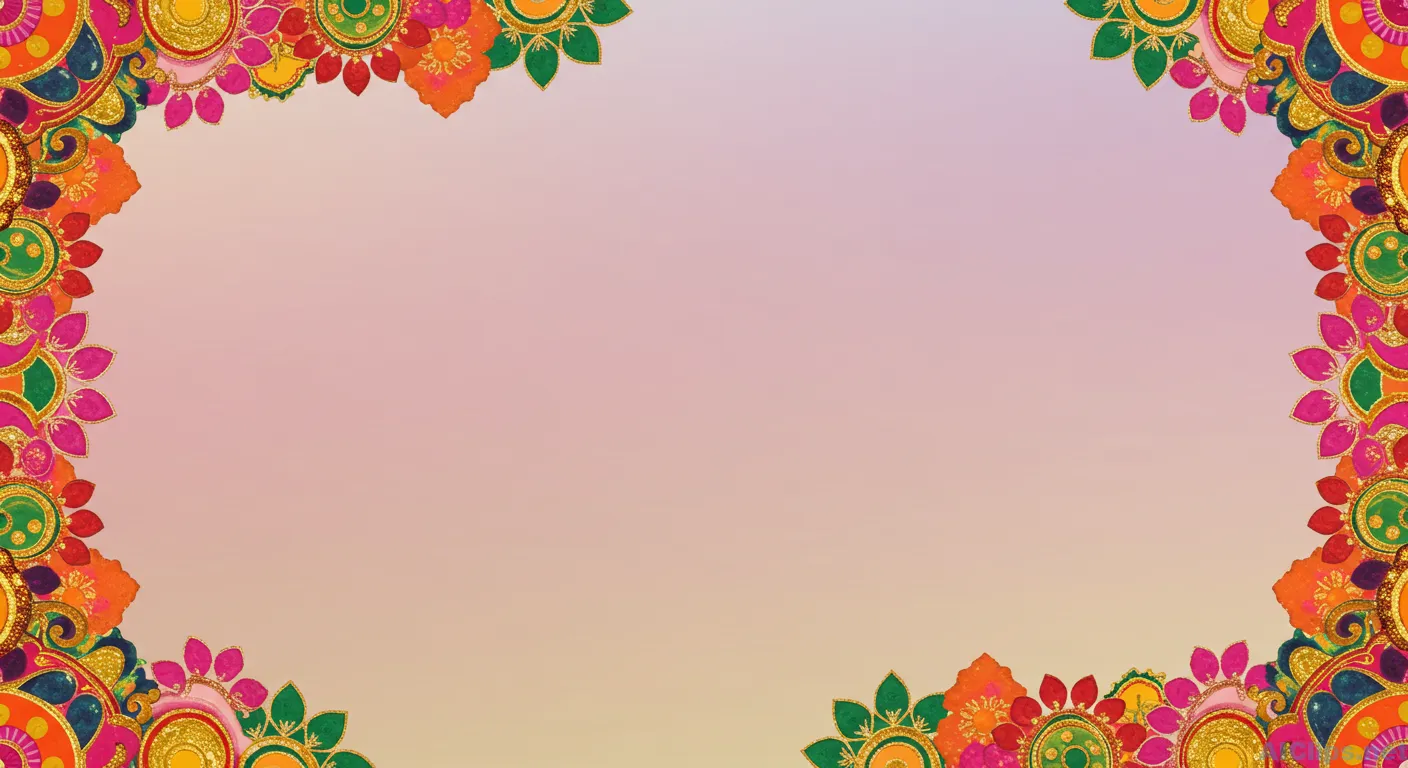 Vibrant Floral Border Design for Festive Occasions