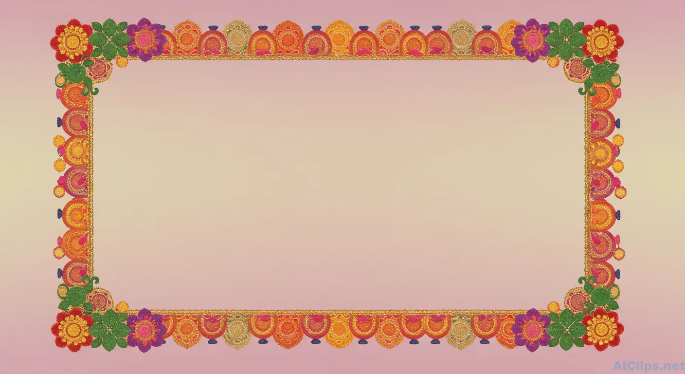 Elegant Festive Decor Frame for Celebrations