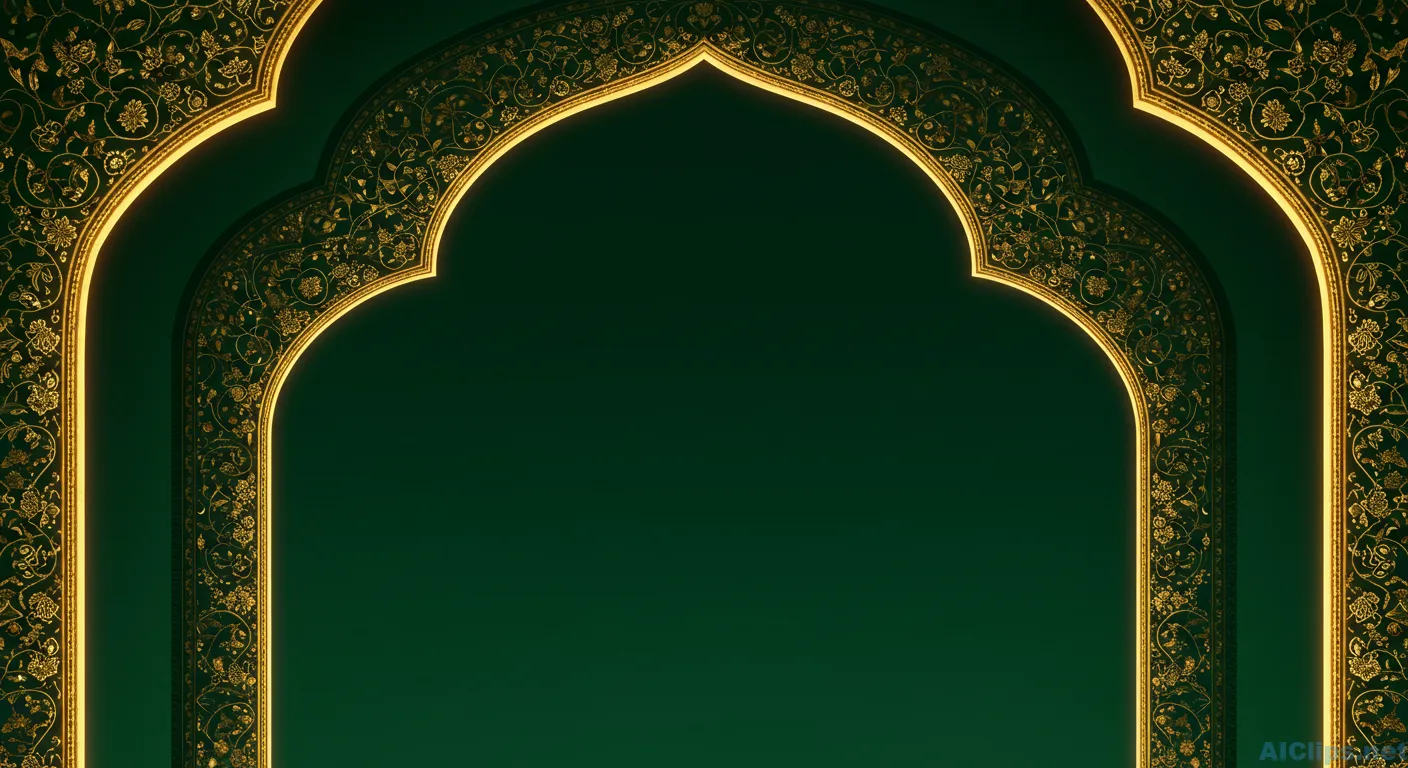 Elegant Arch Design with Golden Accents