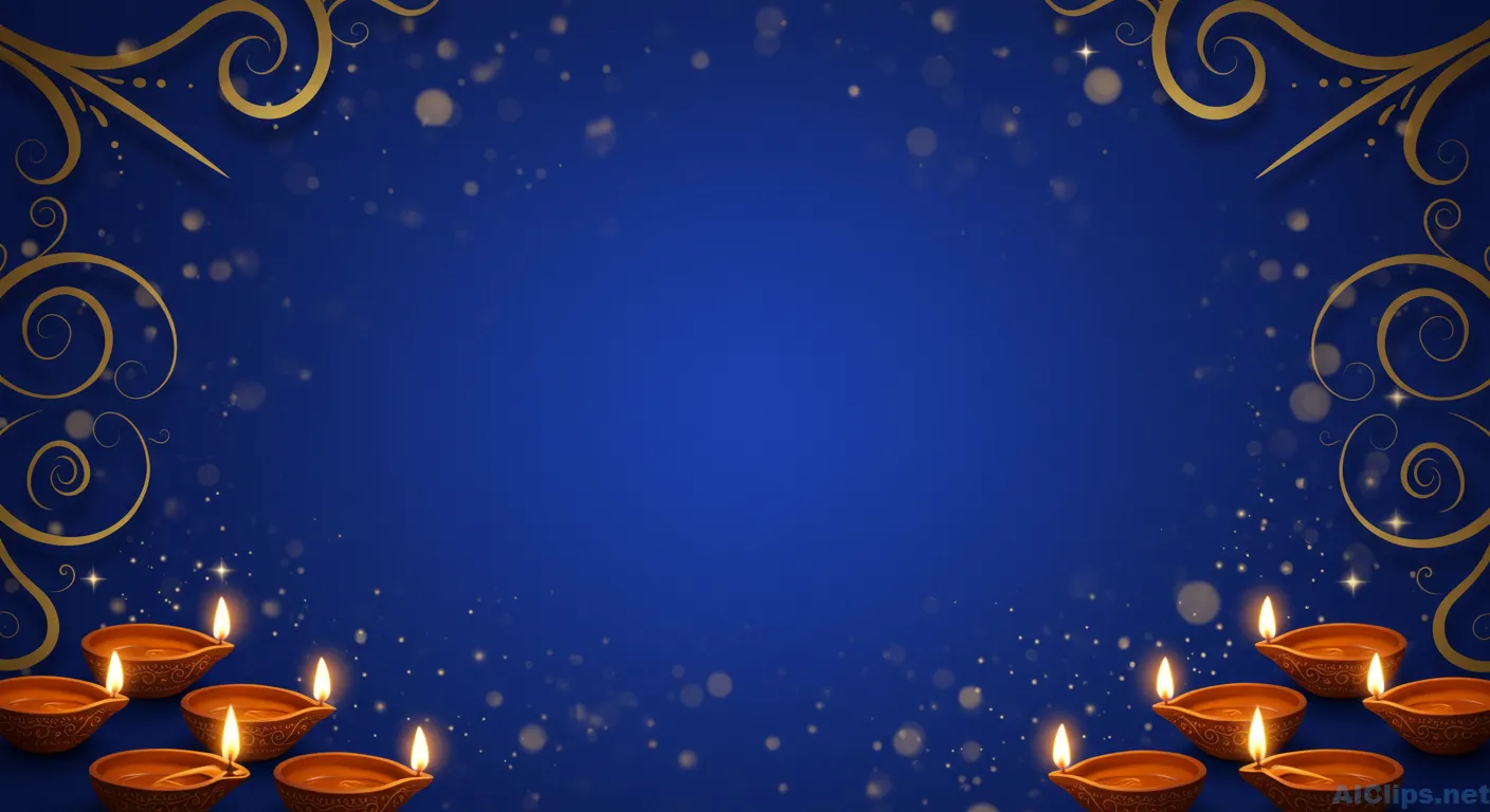 Elegant Diwali Background with Traditional Lamps