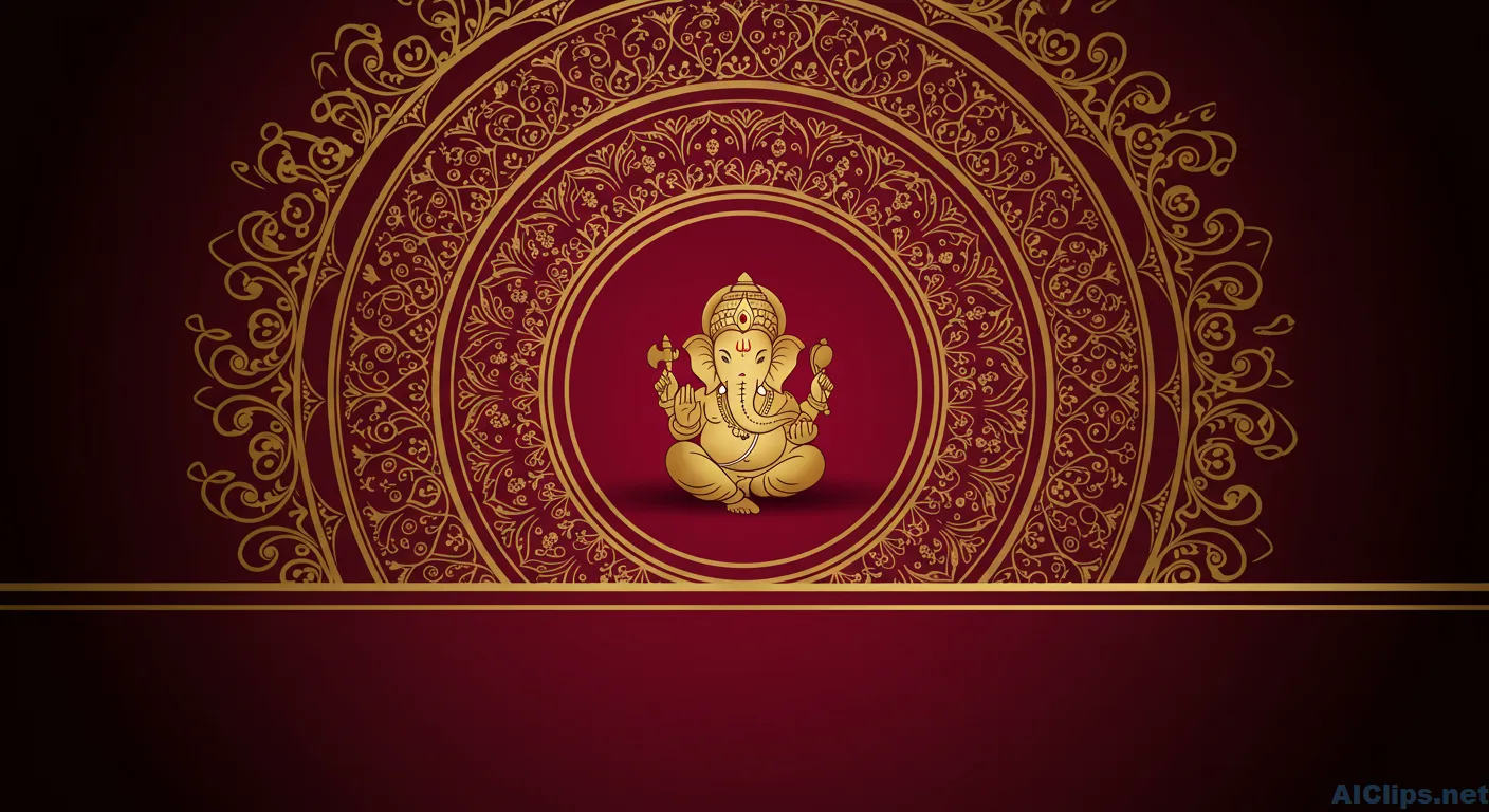 Elegant Ganesh Motif for Cultural Celebrations