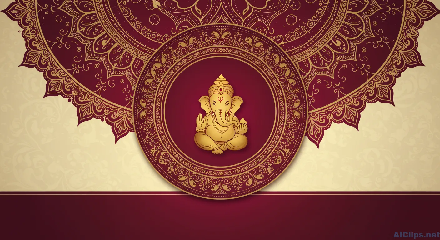 Elegant Ganesh Mandala Background for Celebrations