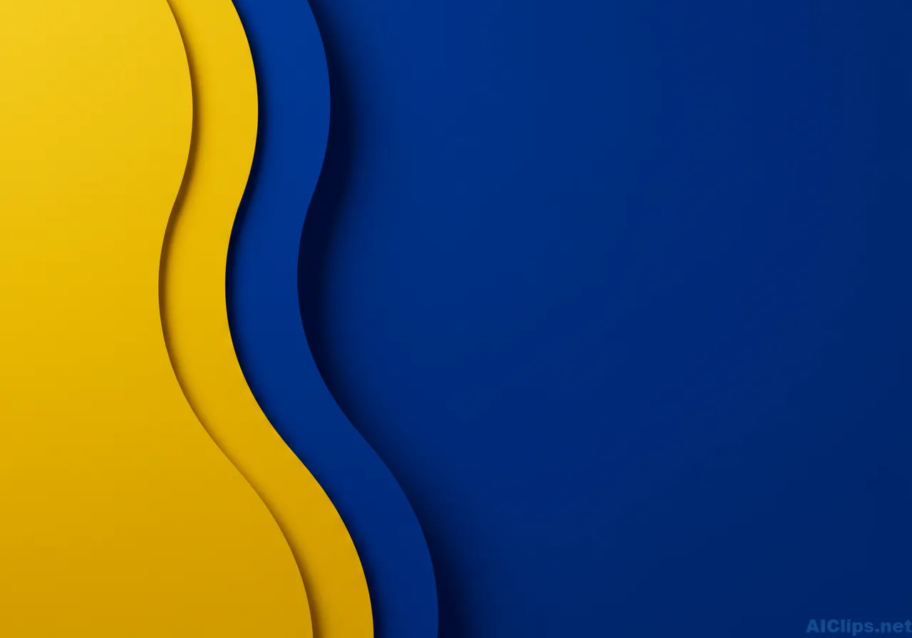 Vibrant Blue and Yellow Gradient Abstract Design