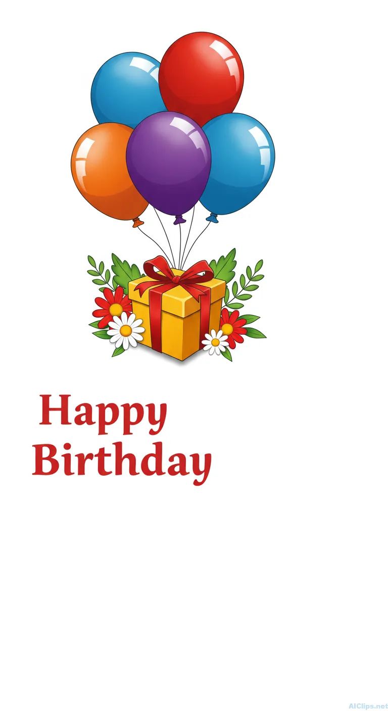 Colorful Birthday Celebration Graphic Design