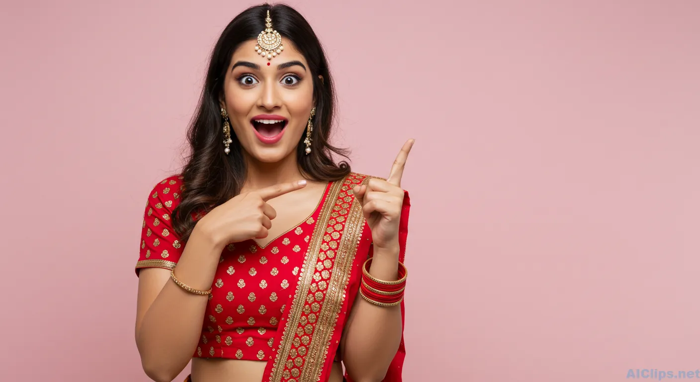 Premium Indian Woman in Traditional Attire