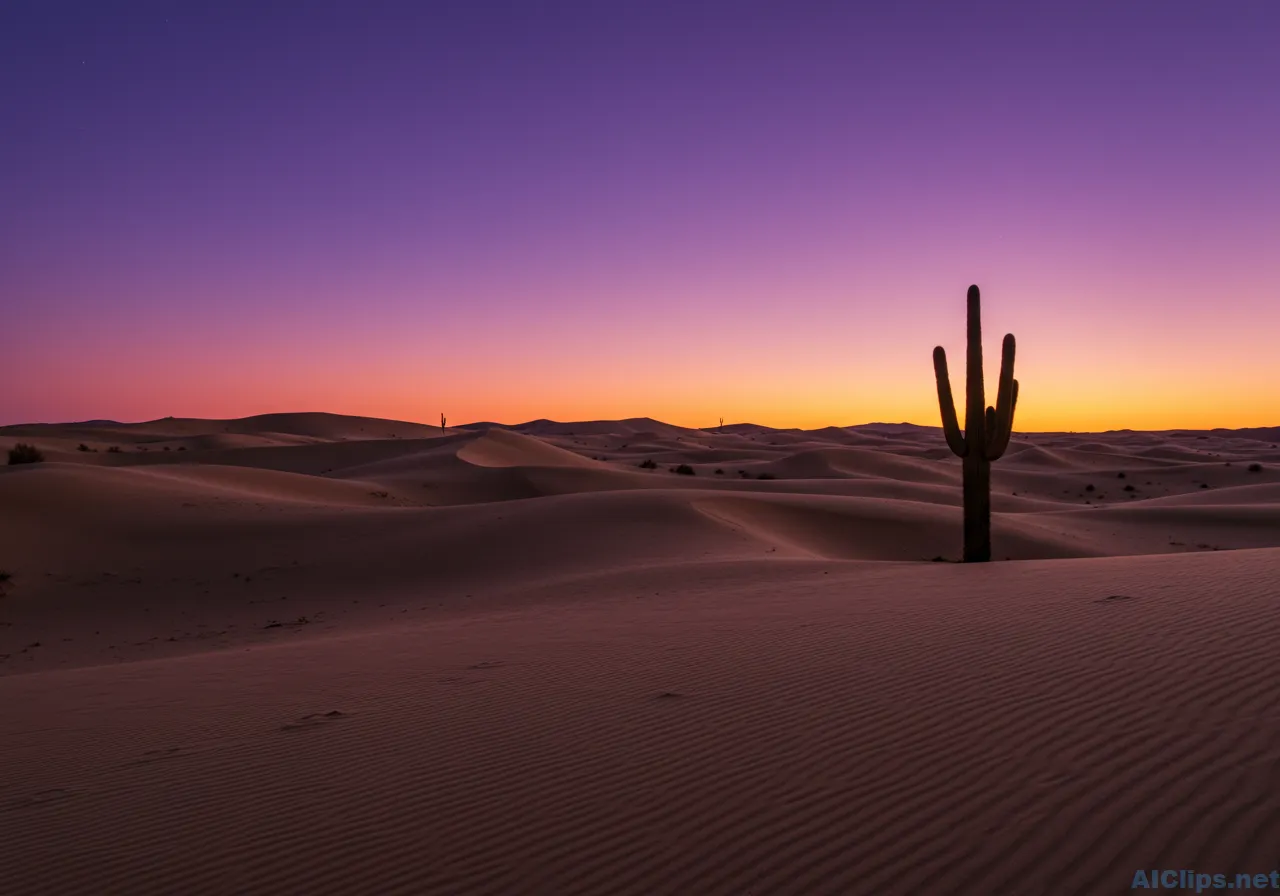 Serene Desert Landscape at Sunset