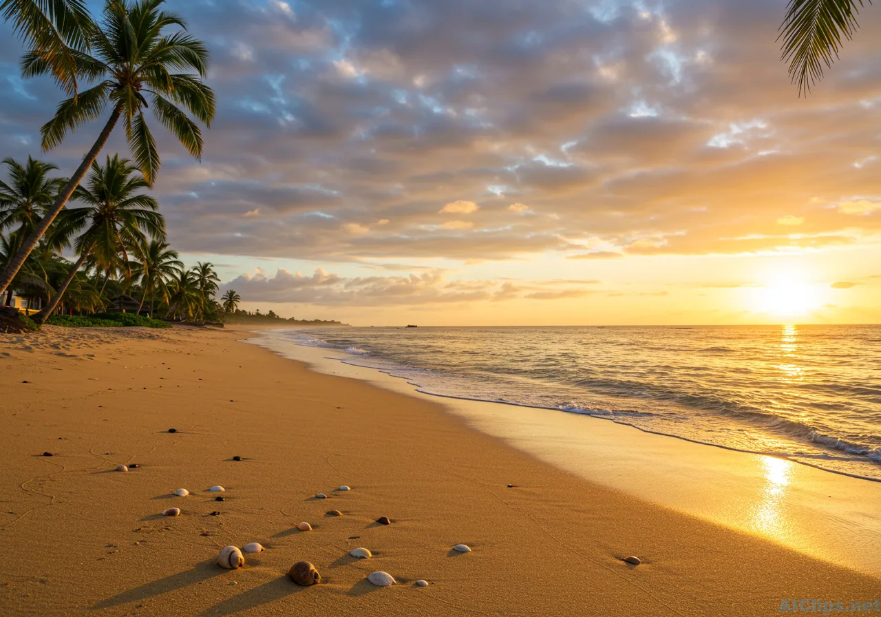 Stunning Tropical Beach Sunset Scene