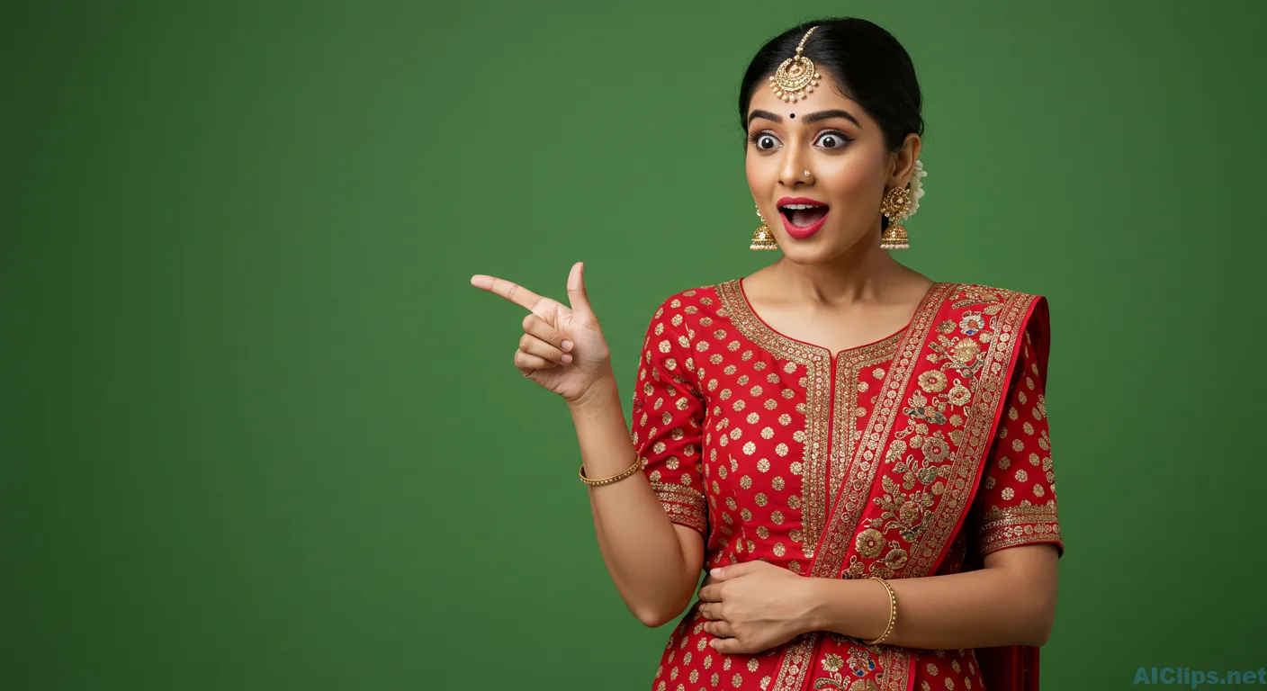 Elegant Indian Woman in Traditional Cloths