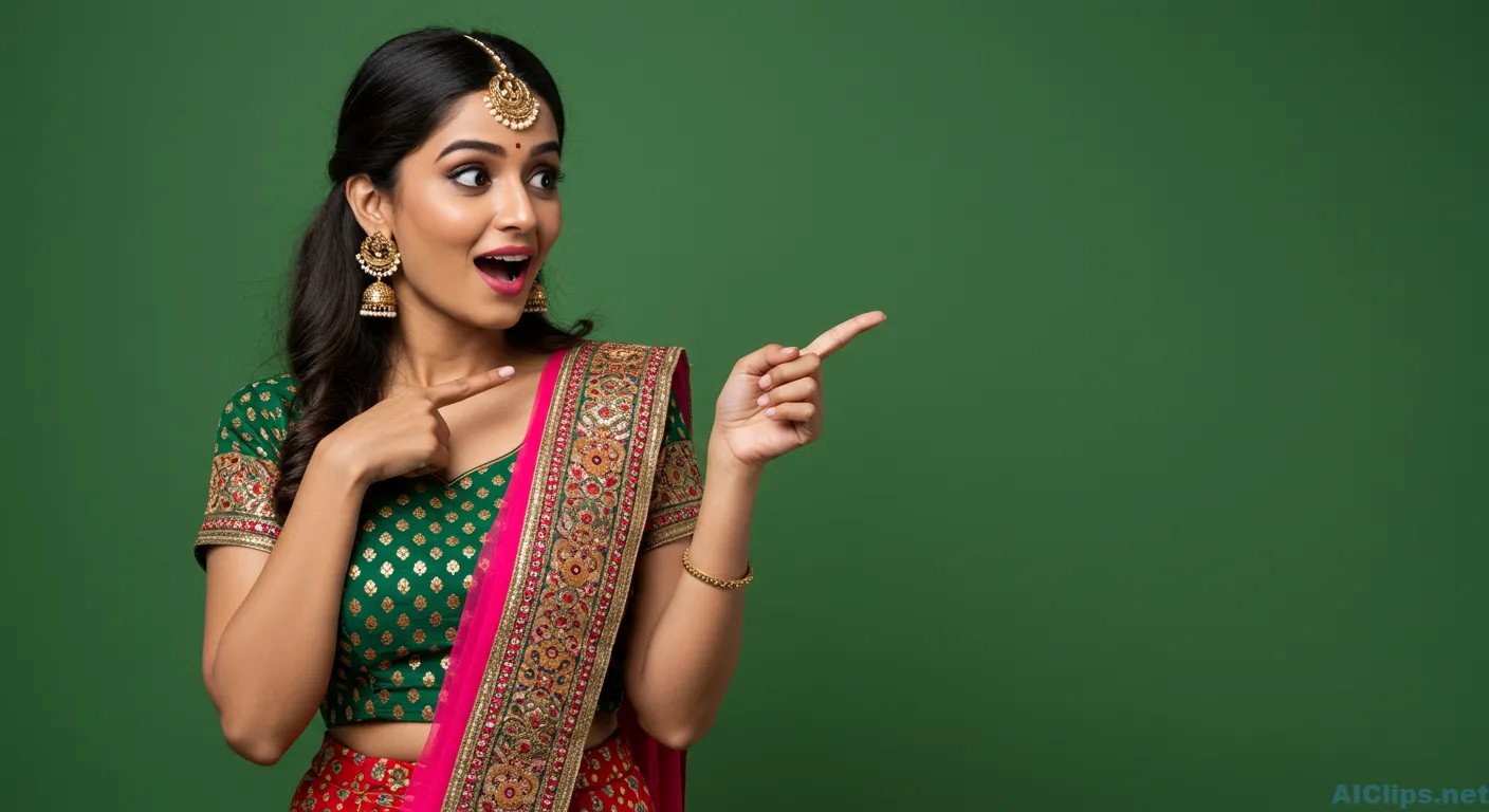 Elegant Indian Woman in Traditional 