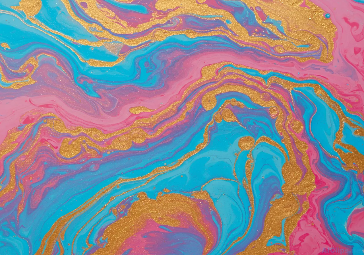 Minimal Abstract Art with Gold Accents