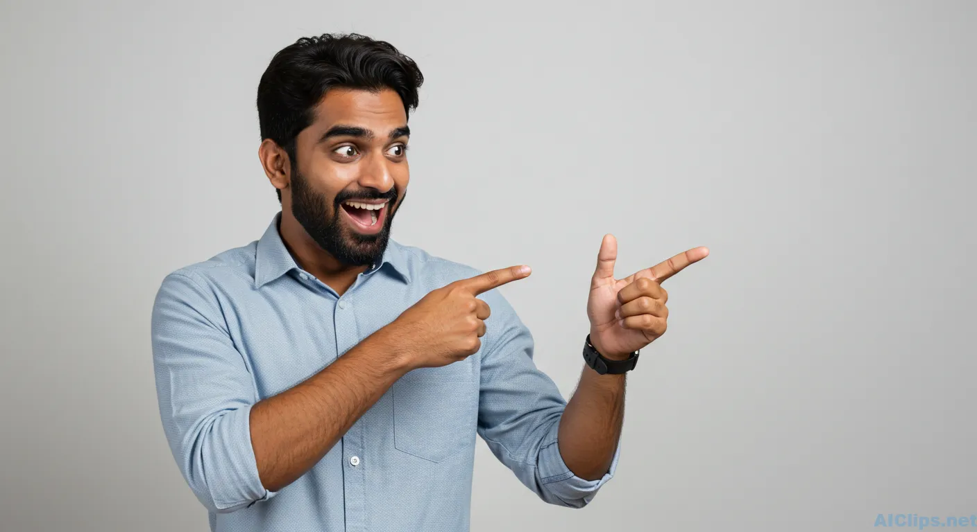 Dynamic Business Professional Gesturing Positive Energy