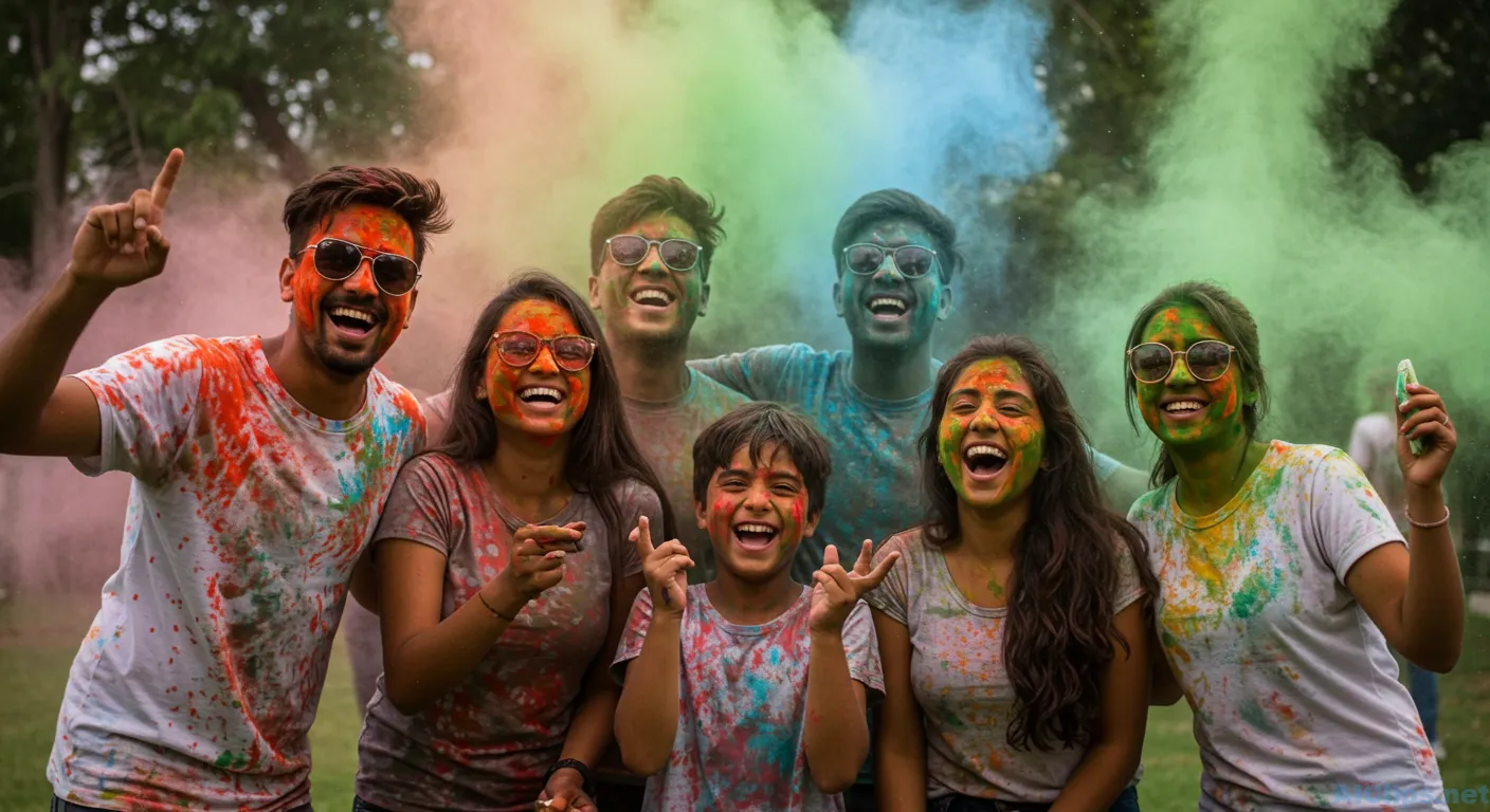 Colorful Celebration of Joyful Moments - Holi Festival