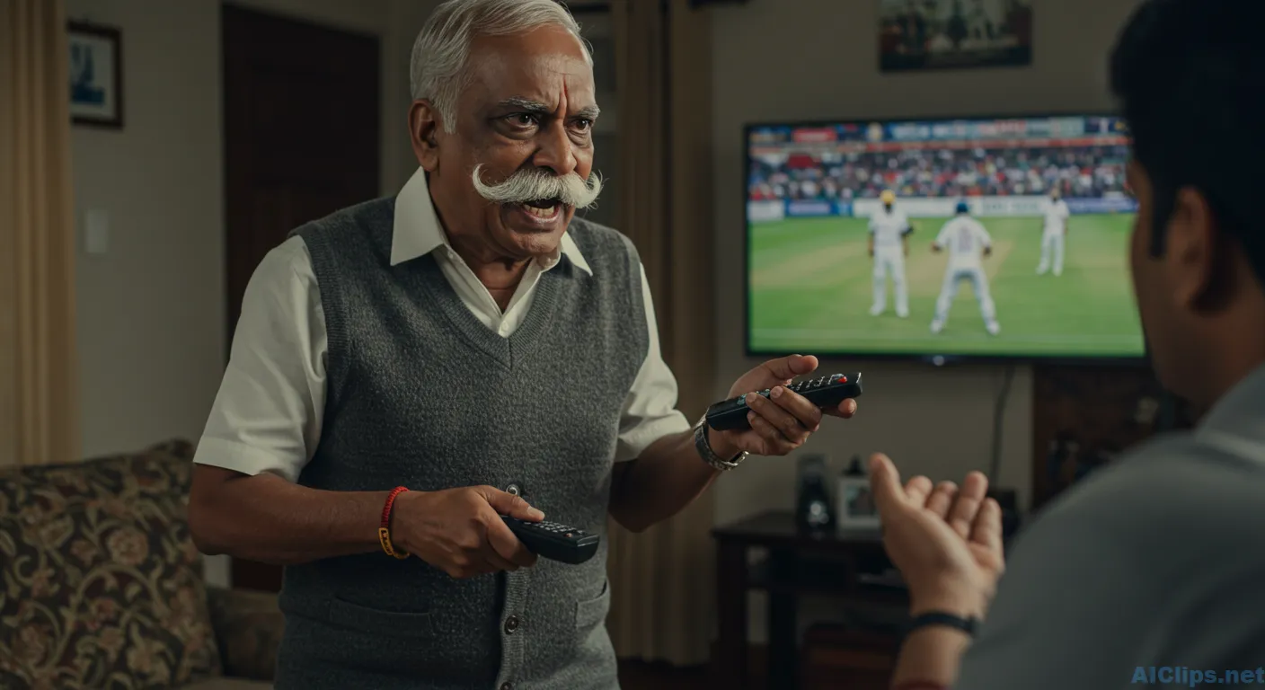 Dynamic Family Discussion Over Sports TV Viewing
