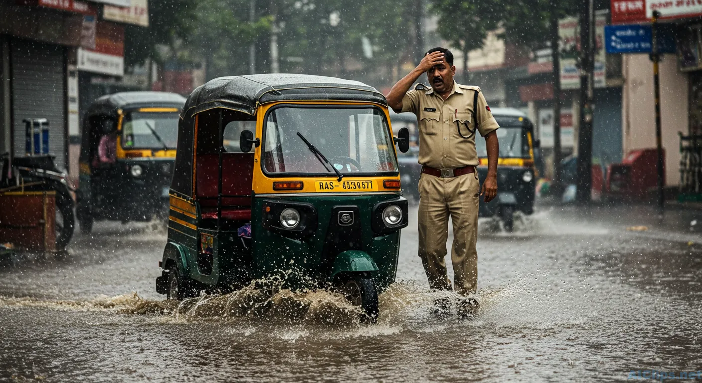Urban Rainfall Challenges for Policemen and Transport