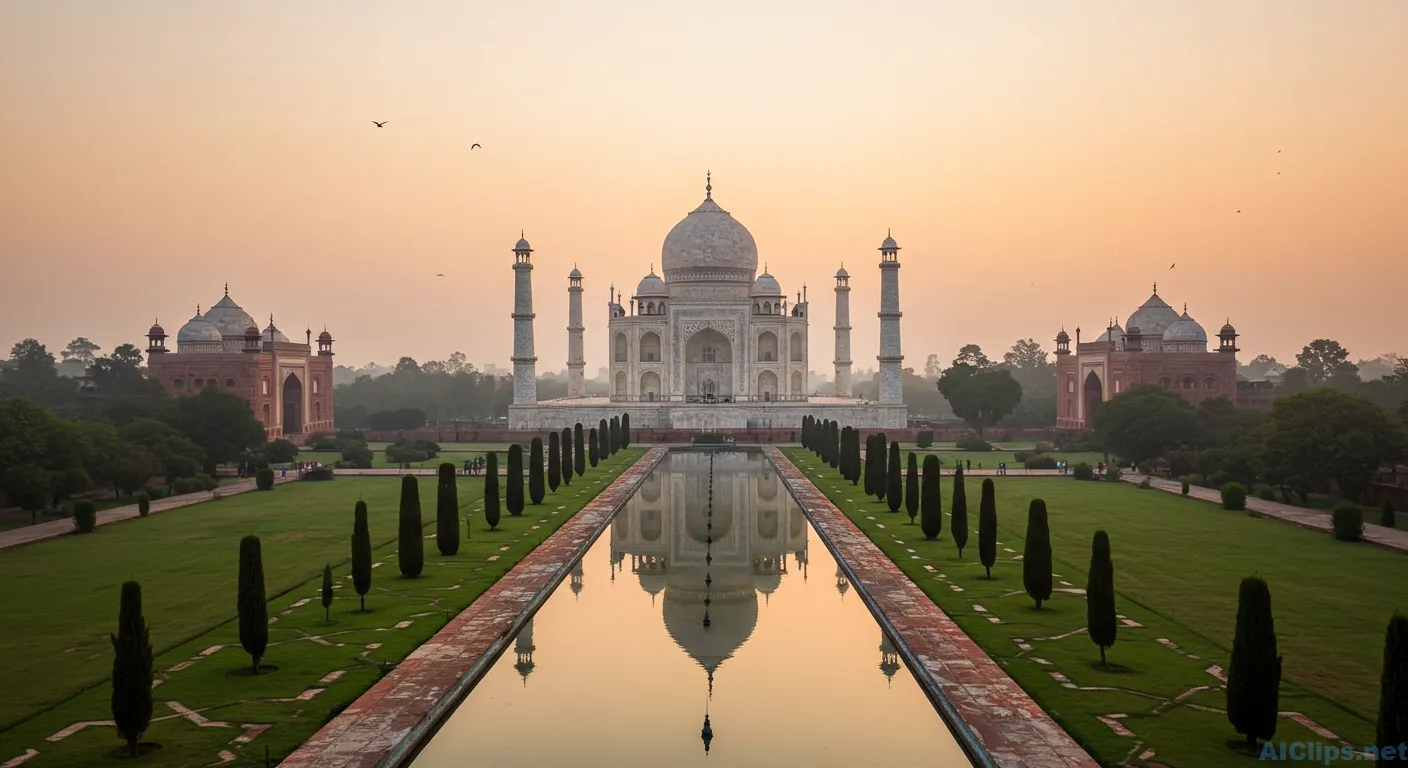 Breathtaking Taj Mahal Sunrise Landscape