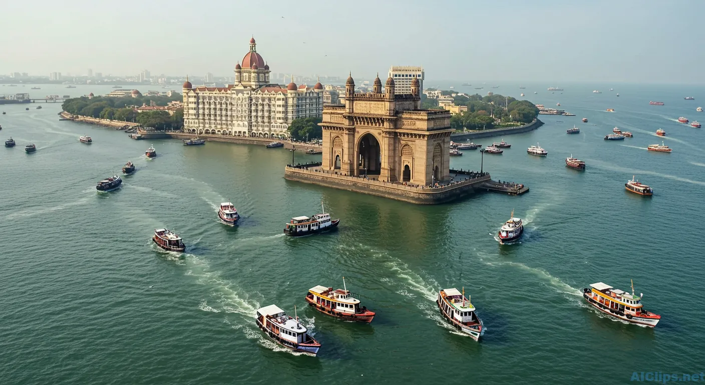 Aerial View of Gateway of India: A Mumbai Icon